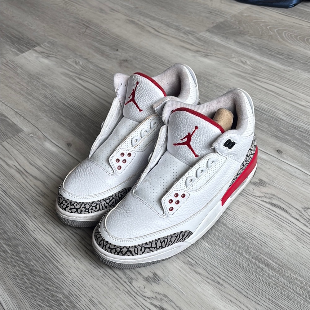 Men’s white red amd grey cement 4s